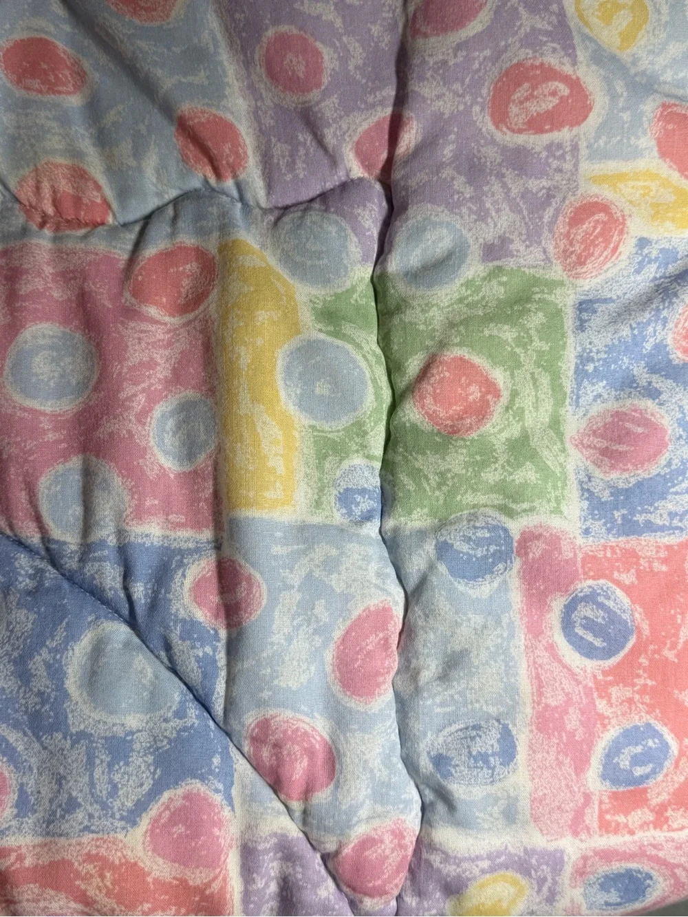 Fisher-Price Multicolor Polka Dot Fabric with Red Logo Tag